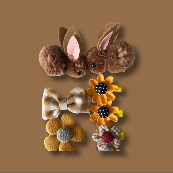 Girls Bunny 🐰 Hair accessories 9pcs - Picture 7 of 8